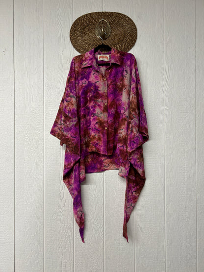 Crepe Sari Summer Nirvana Button Down 0626 150