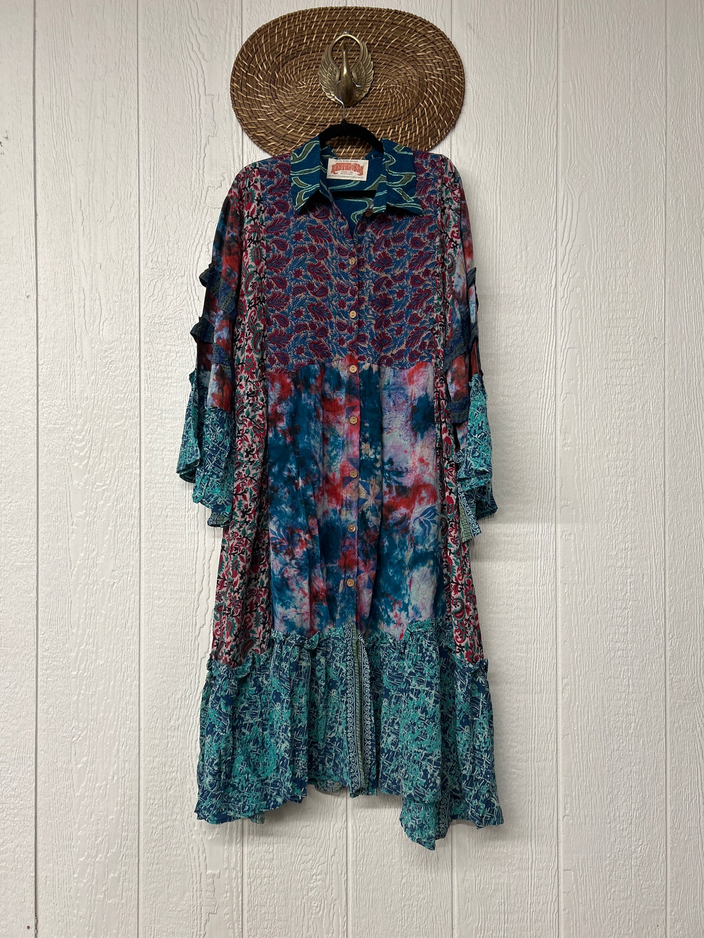 Crepe Sari Rhiannon Duster Dress 0226 049