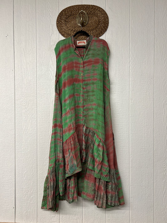 RETAIL Crepe Sari Summer Dahlia Duster 0726 108