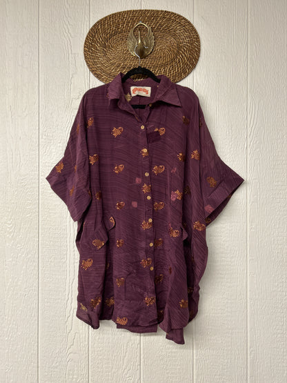 Crepe Sari Free To Be Button Down 0626 093