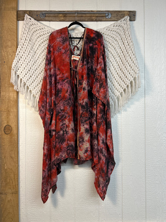 Crepe Sari Orchid Kimono 0626 223