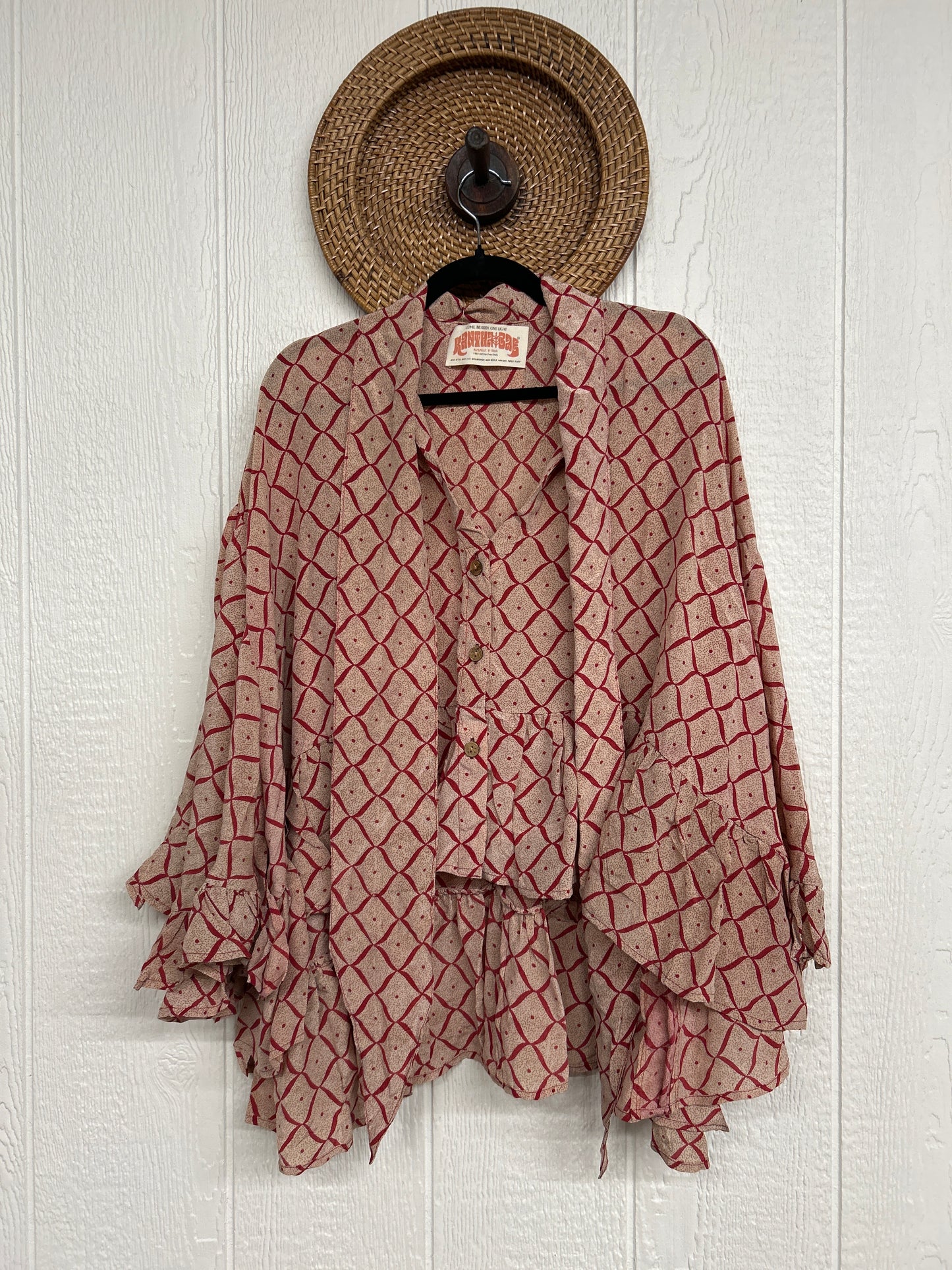 Crepe Sari Wild Rose Top 1225 038