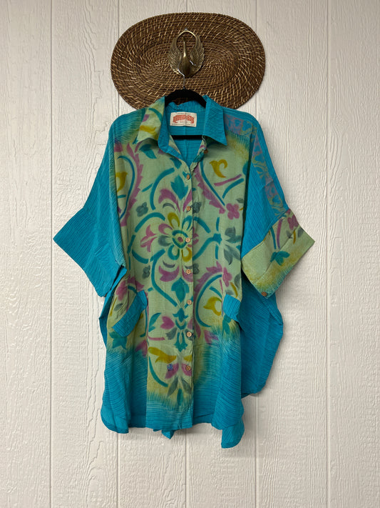 Crepe Sari Free To Be Button Down 0626 059