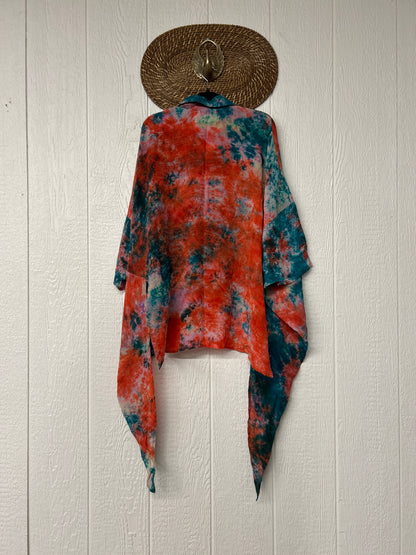 Crepe Sari Summer Nirvana Button Down 0626 190