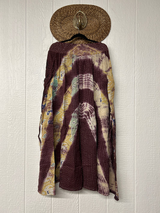 Pareo Kantha Butterfly Cargo Skirt 0526 026