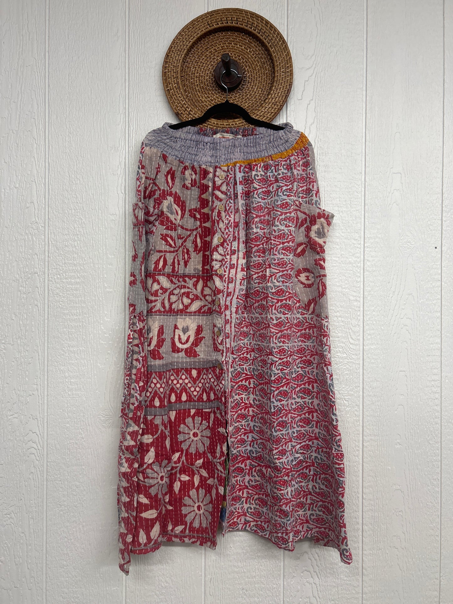Pareo Kantha Butterfly Cargo Skirt 0426 162
