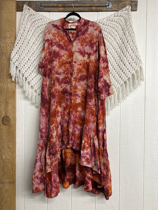 Crepe Sari Dahlia Duster Dress 0326 032