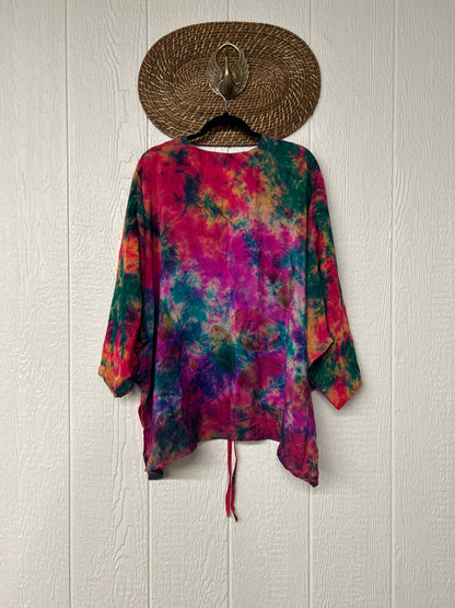 Crepe Sari Hi Lo Butterfly Top 0726 178