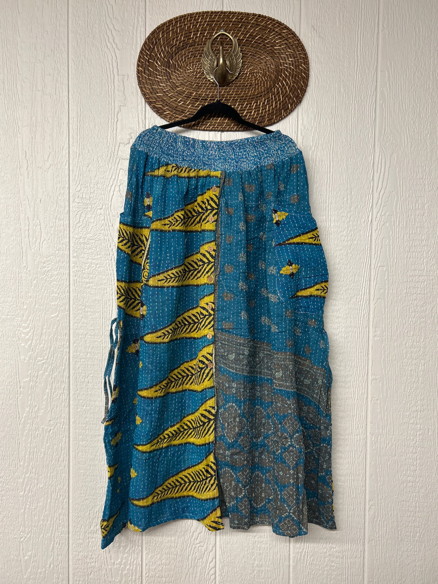 Pareo Kantha Butterfly Cargo Skirt 0426 087
