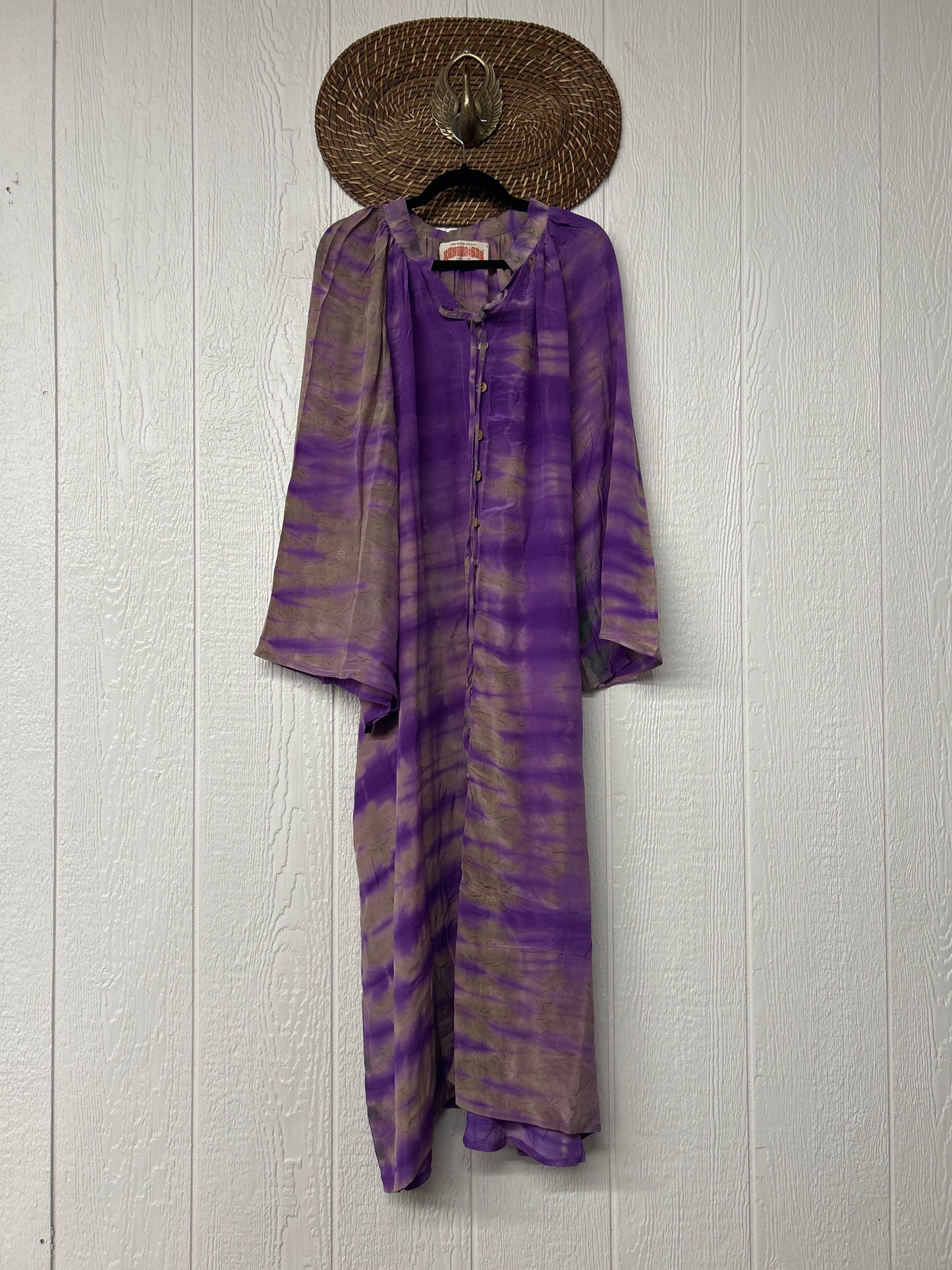 RETAIL Crepe Sari Woodstock Duster Dress 0226 039