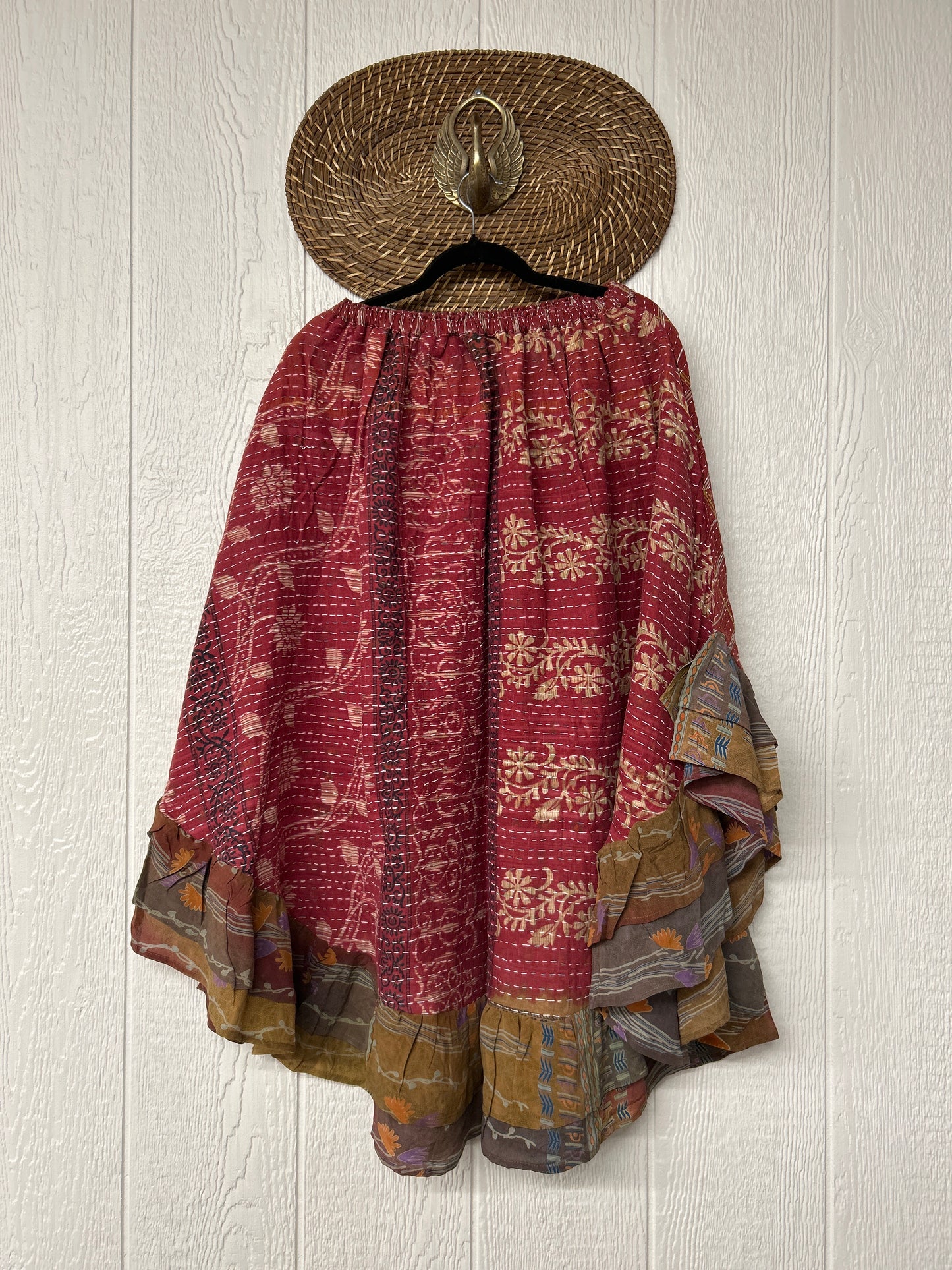 Pareo Kantha Wild Rose Skirt 0426 060