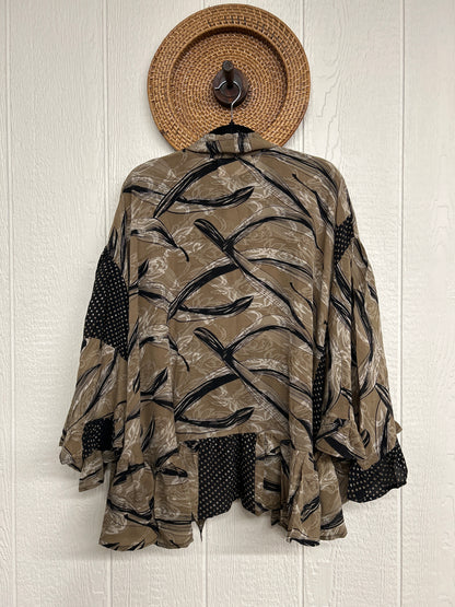 Crepe Sari Wild Rose Top 1225 027