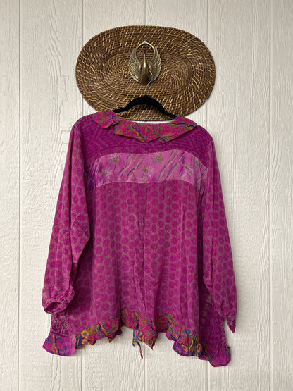 Crepe Sari Ruffle Daisy Blouse 0226 007