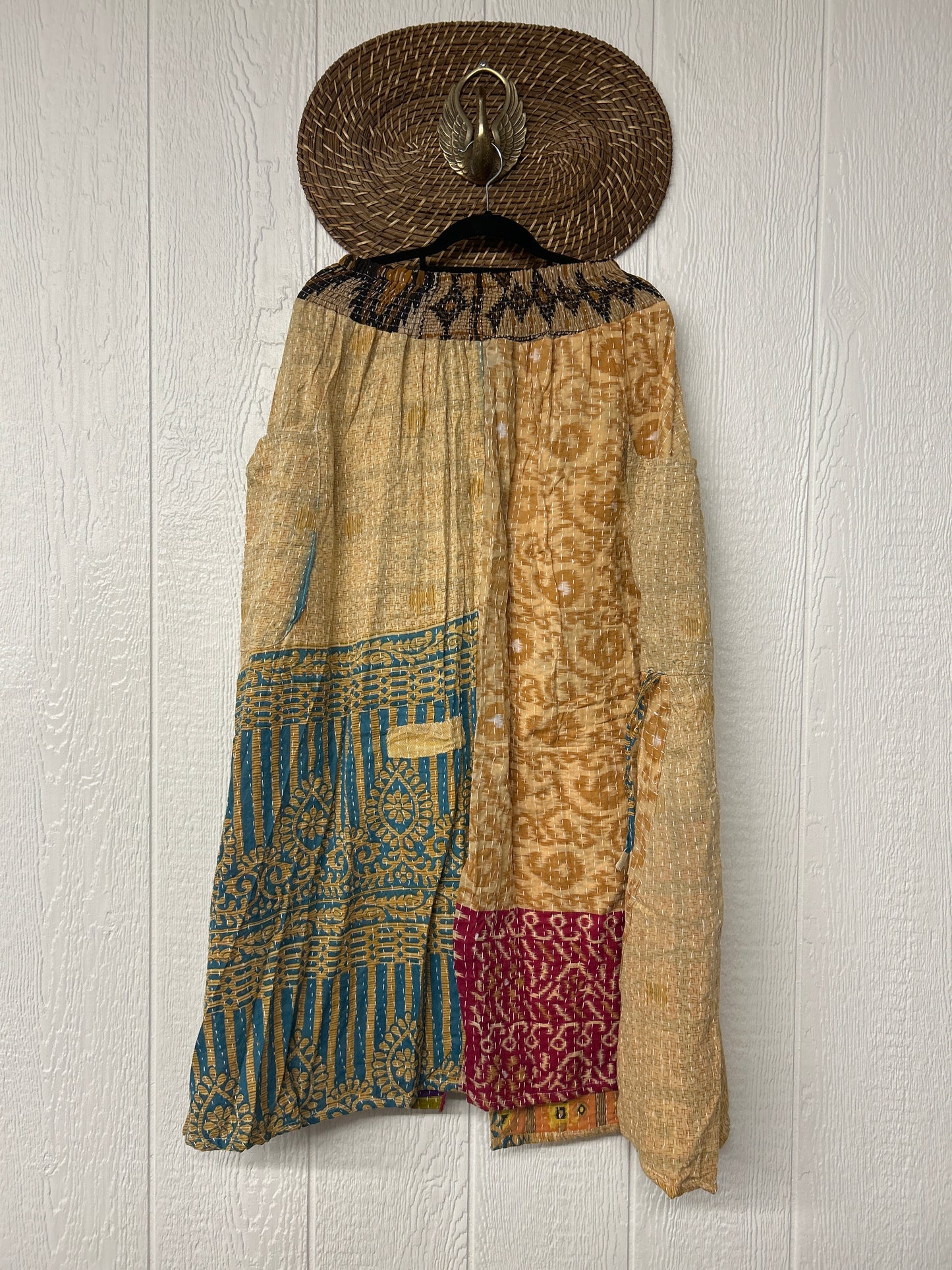 Pareo Kantha Butterfly Cargo Skirt 0426 081