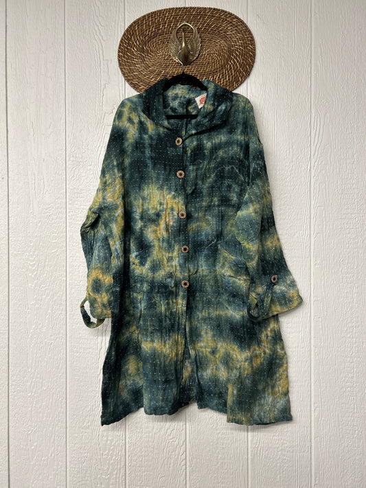 Aura Edit Koverlet Button Down Trench Coat 1026 024
