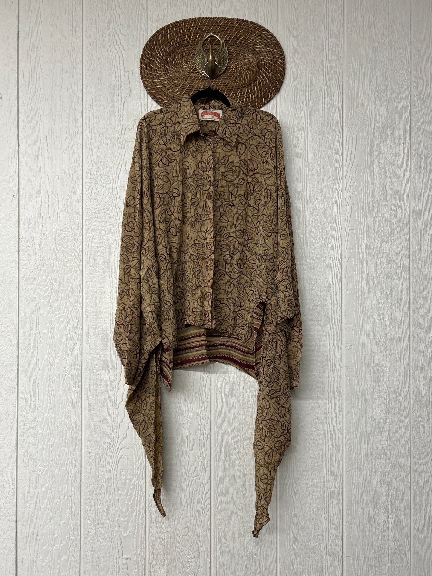 Crepe Sari Nirvana Button Down 1125 039