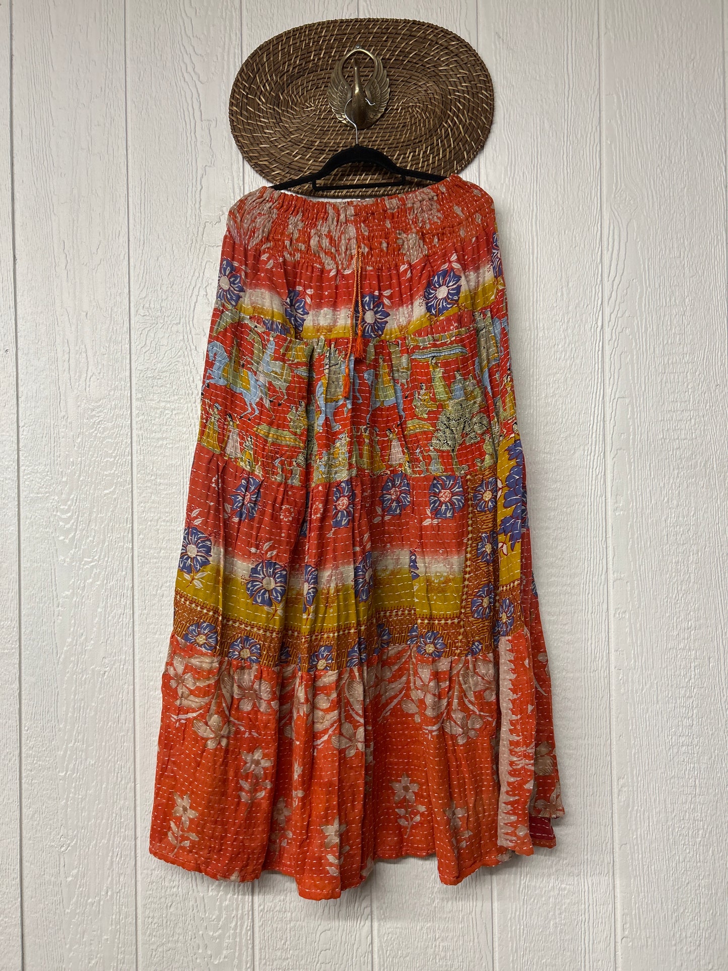 Pareo Kantha Lotus Maxi Skirt 0826 151