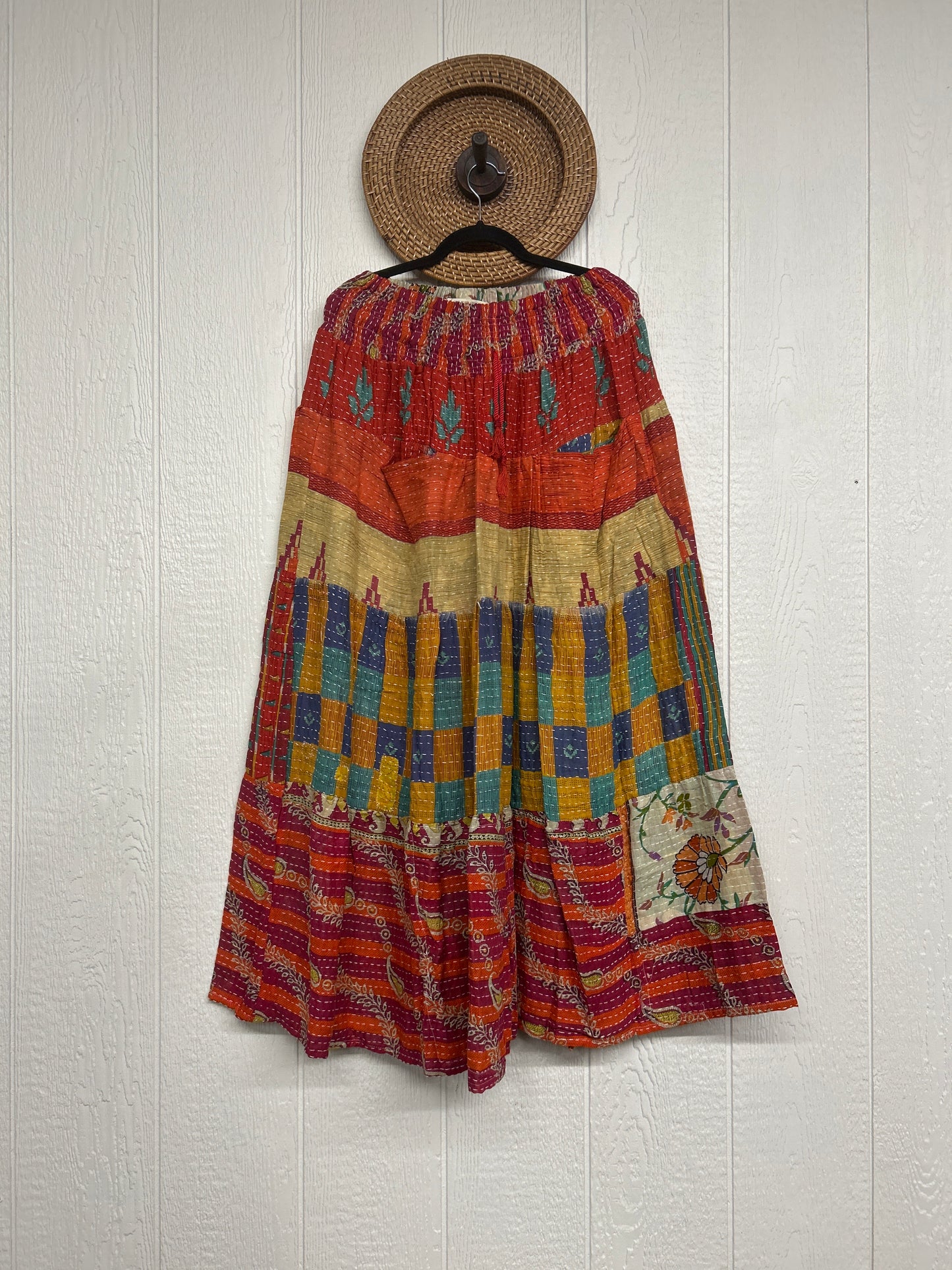 Pareo Kantha Lotus Maxi Skirt 0826 048