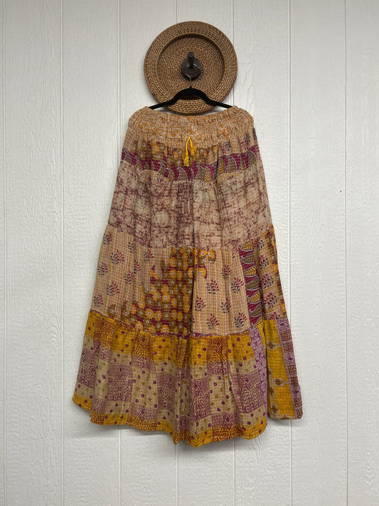 Pareo Kantha Lotus Maxi Skirt 0826 039