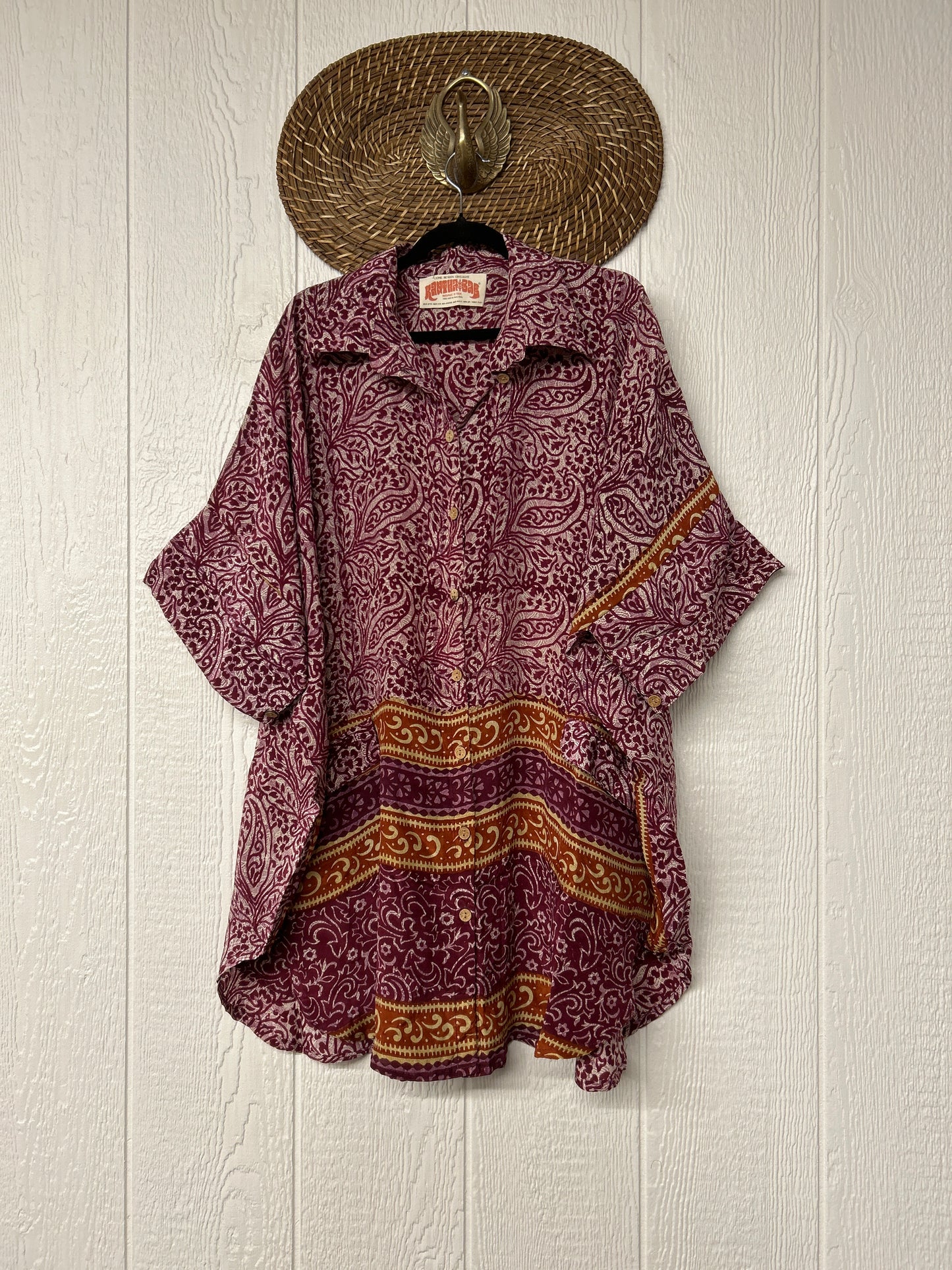 Crepe Sari Free To Be Button Down 0626 122