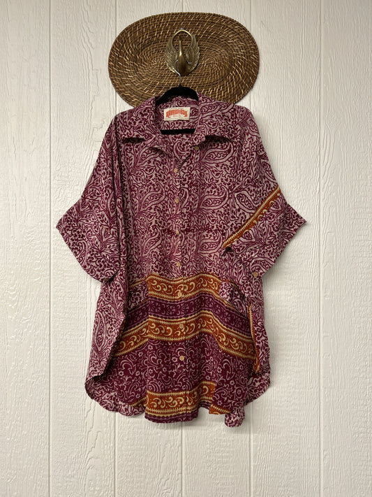 Crepe Sari Free To Be Button Down 0626 122