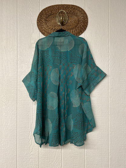Crepe Sari Free To Be Button Down 0626 015