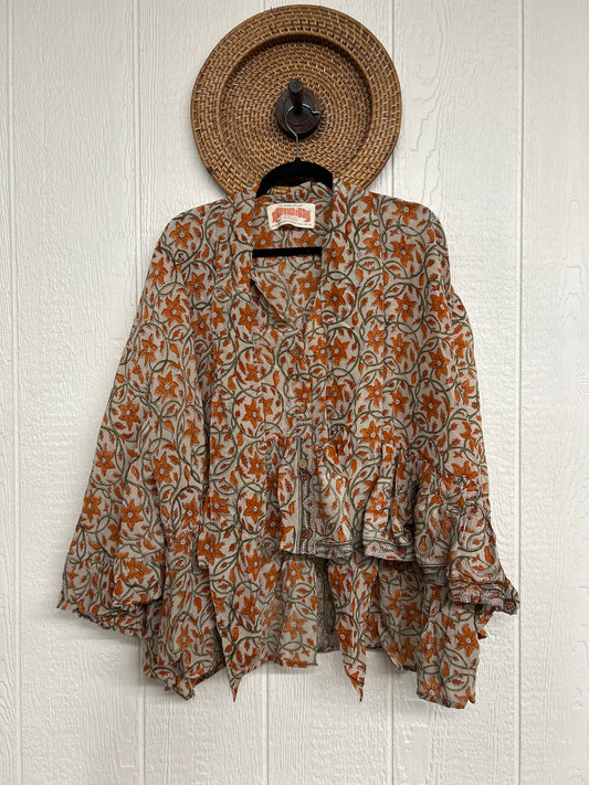 Crepe Sari Wild Rose Top 1225 077