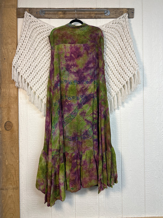 Crepe Sari Summer Dahlia Duster 0726 142