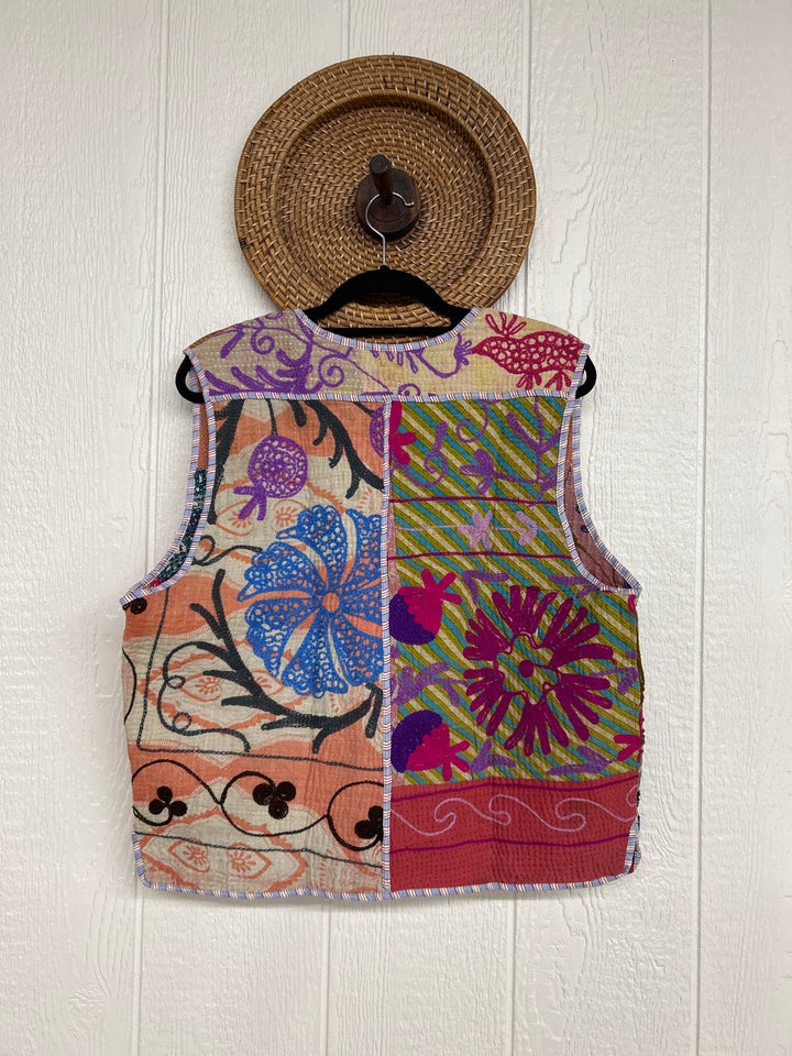 Vintage Kantha Suzani Gilet Vest 1124 020