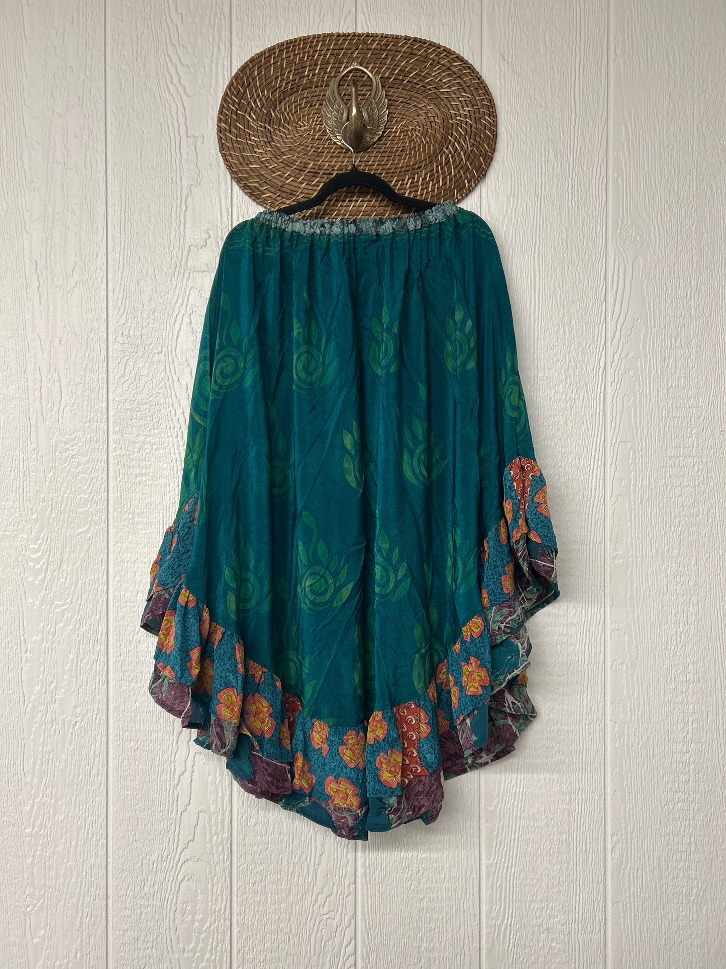 Crepe Wild Rose Skirt 1025 015