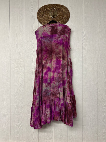 Crepe Sari Summer Dahlia Duster 0726 077