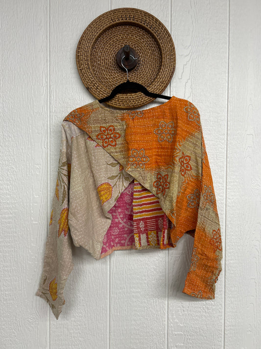 Pareo Kantha In Bloom Cropped Pullover 0326 079