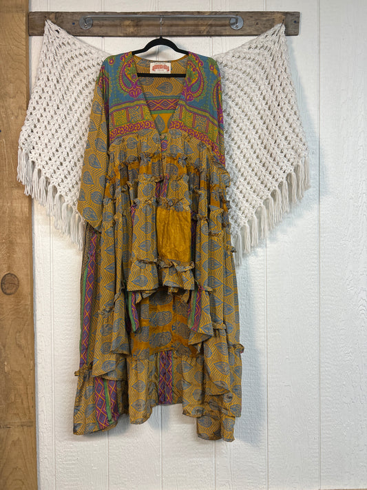 Rasgulla Sari Rhiannon Kimono 0826 058
