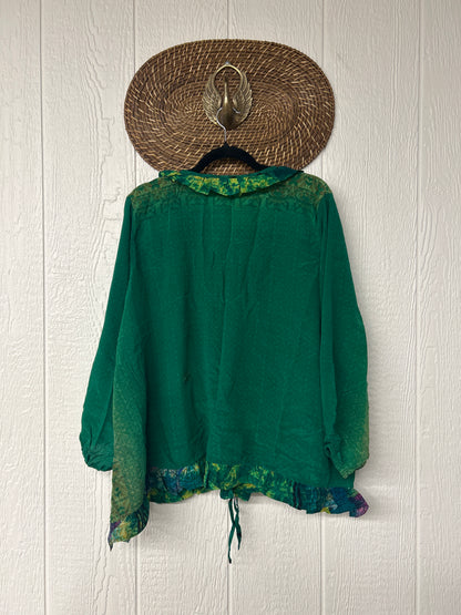 Crepe Sari Ruffle Daisy Blouse 0226 187