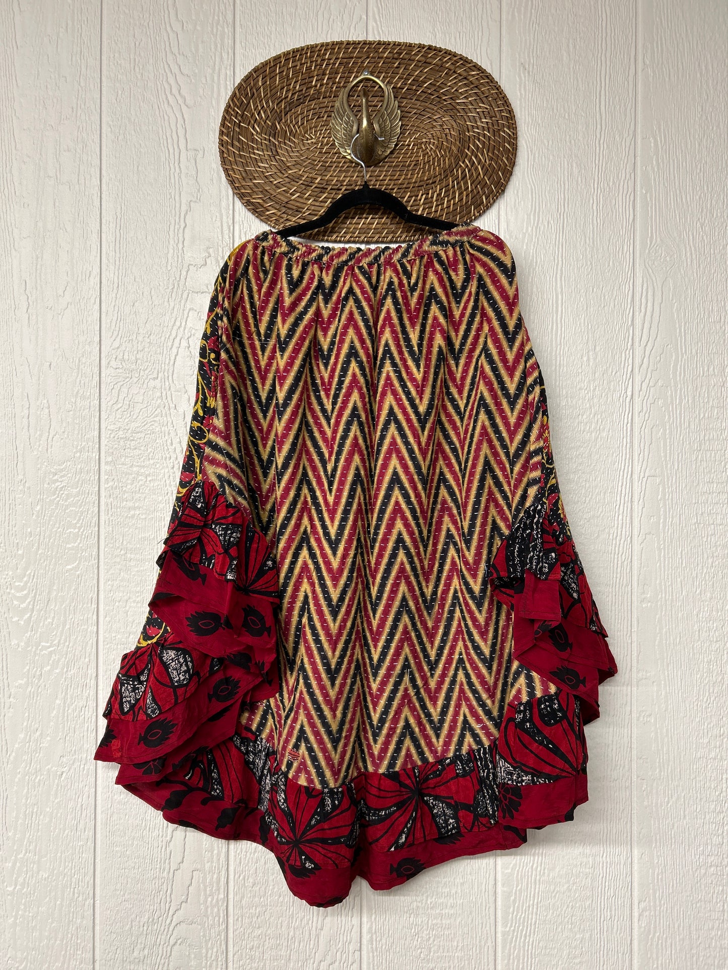 Pareo Kantha Wild Rose Skirt 0426 184