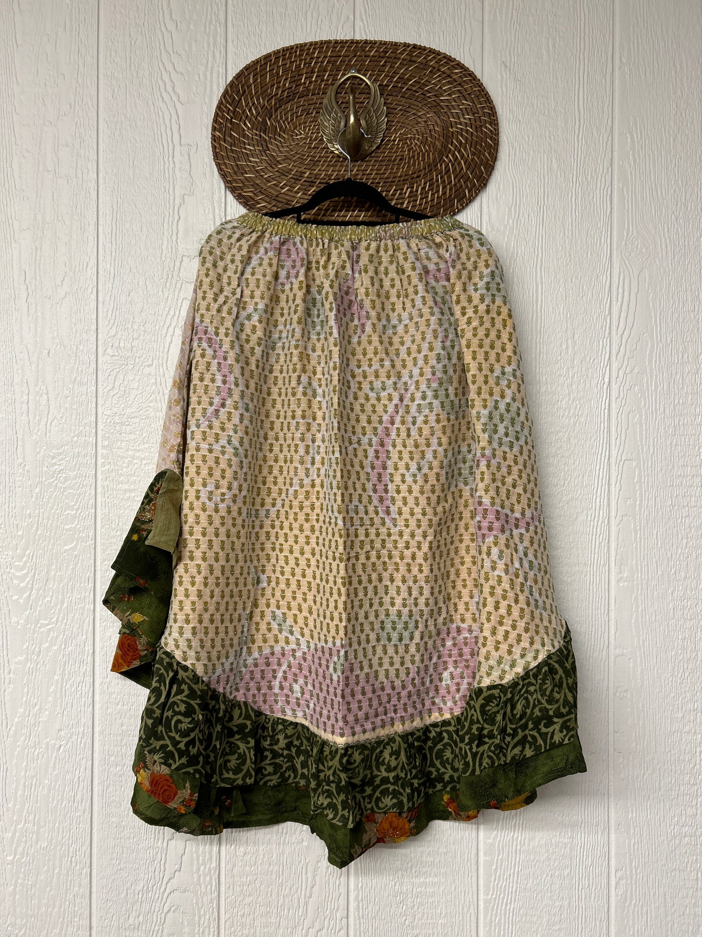 Pareo Kantha Wild Rose Skirt 0426 008