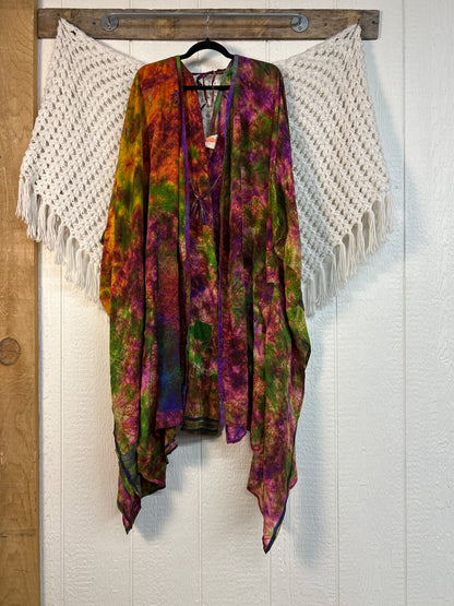Crepe Sari Orchid Kimono 0626 168