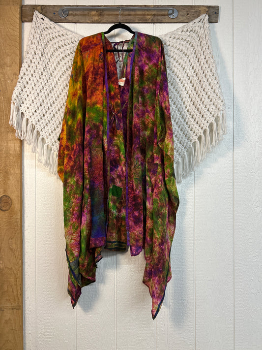 Crepe Sari Orchid Kimono 0626 168