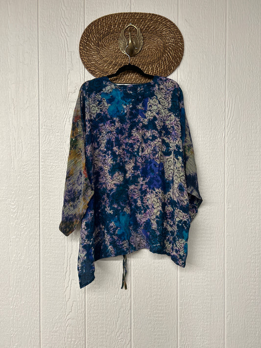 Crepe Sari Hi Lo Butterfly Top 0726 238