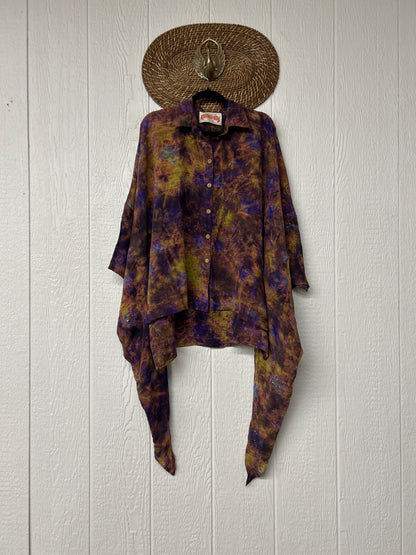 Crepe Sari Summer Nirvana Button Down 0626 007