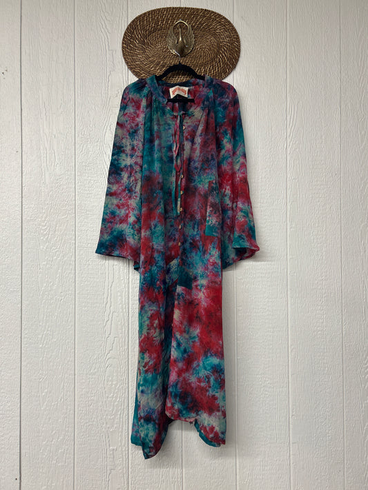 Crepe Sari Woodstock Duster Dress 0226 125