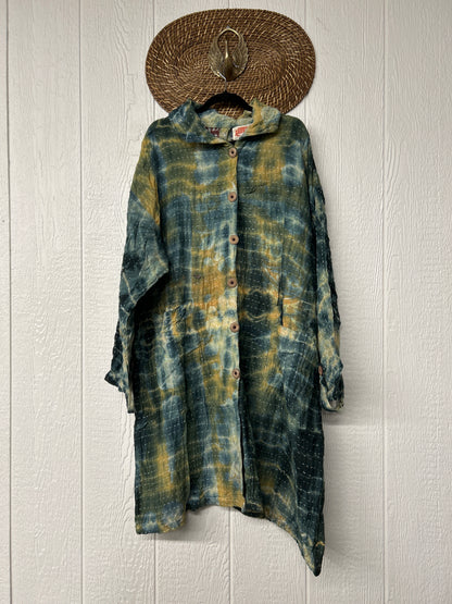 Aura Edit Koverlet Button Down Trench Coat 1026 003