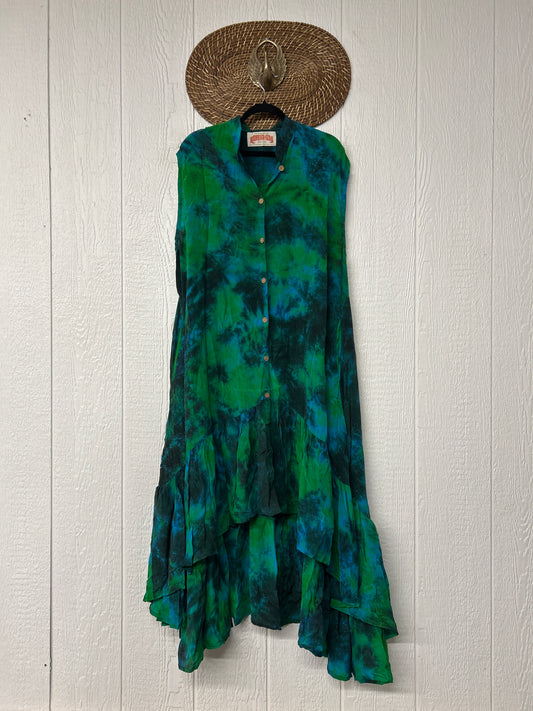 Crepe Sari Summer Dahlia Duster 0726 080