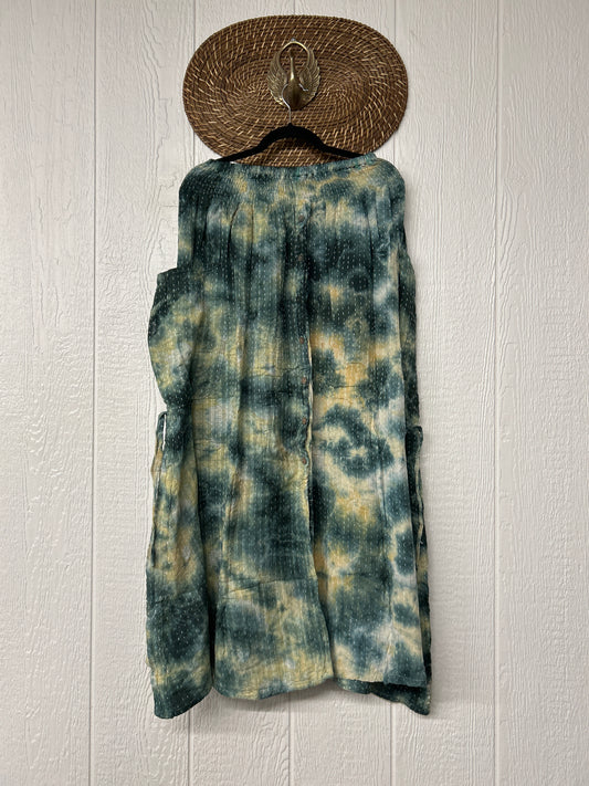Pareo Kantha Butterfly Cargo Skirt 0526 016