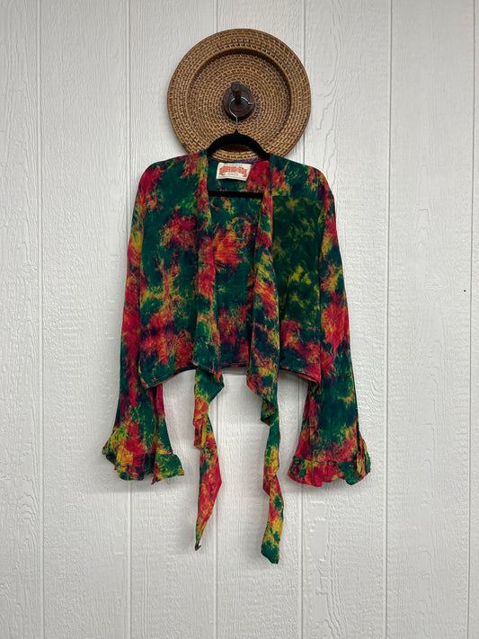 Crepe Sari Zeppelin Crop Shrug 0426 116