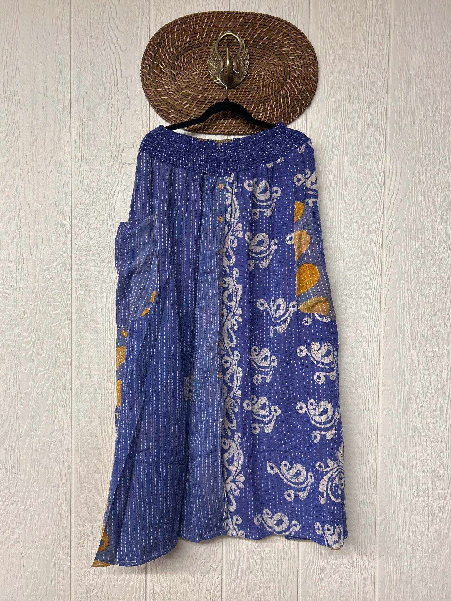 Pareo Kantha Butterfly Cargo Skirt 0426 084