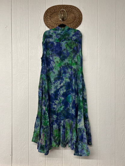 Crepe Sari Summer Dahlia Duster 0726 072