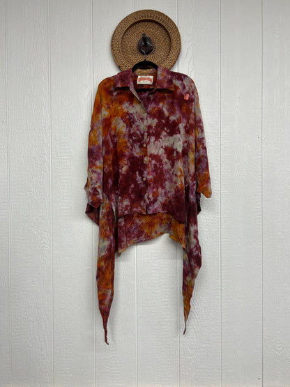 Crepe Sari Summer Nirvana Button Down 0626 137