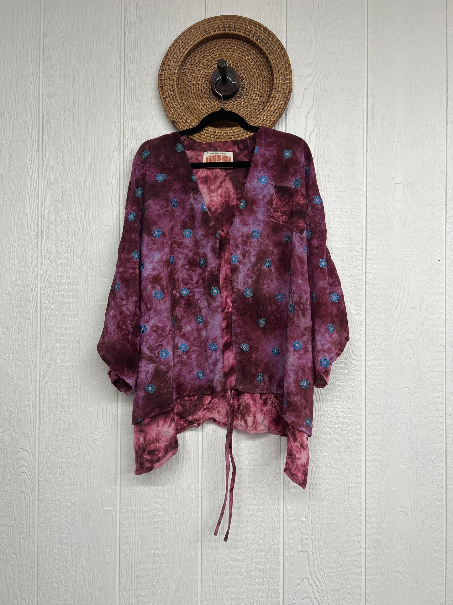 Crepe Sari Hi Lo Butterfly Top 0726 069