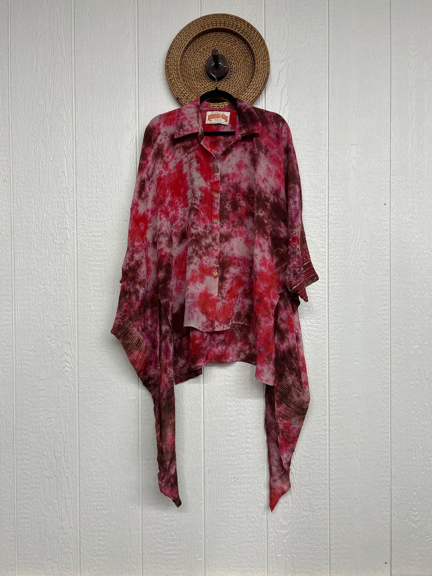 Crepe Sari Summer Nirvana Button Down 0626 247